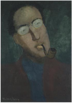 [Reclining man with pipe]