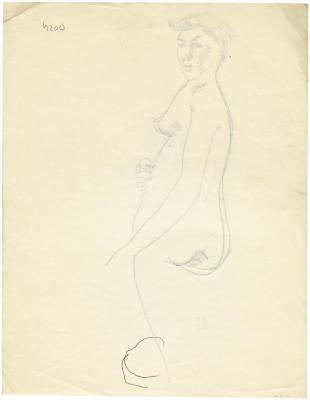 [Standing female nude]