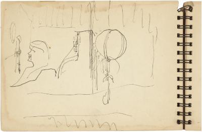 [Man in interior with cash register and globe]



Gyral Sketch Book 2, page 4