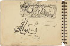 [Still lifes with tin snips] Gyral Sketch Book 2, page 53