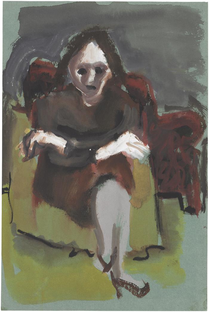 [Woman in armchair]