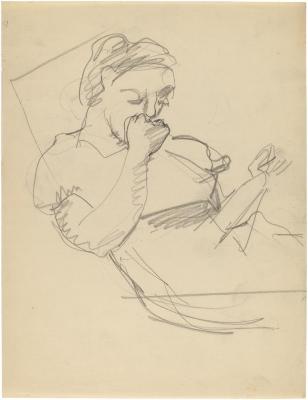 [Seated woman]