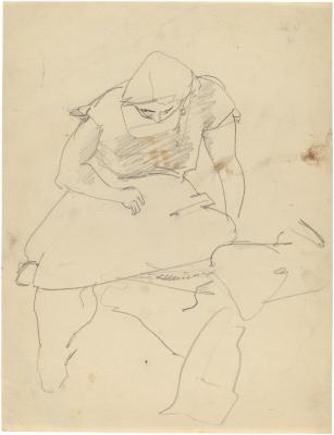 [Seated woman]