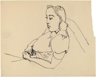 [Seated woman]