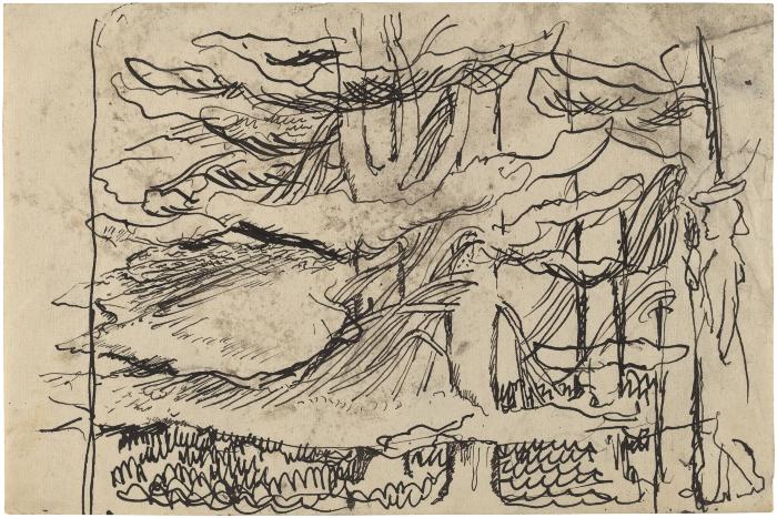 [Trees with figure]