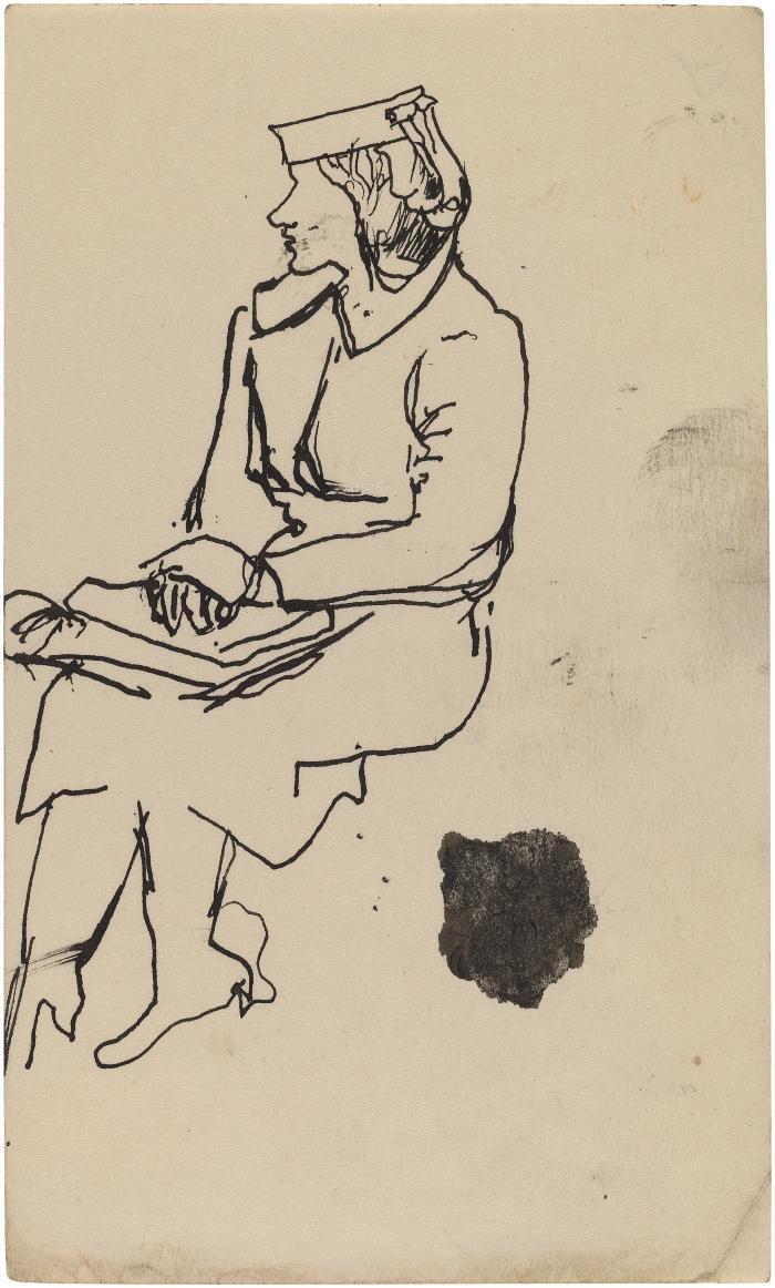 [Seated woman]