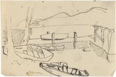 [Dock with rowboats]