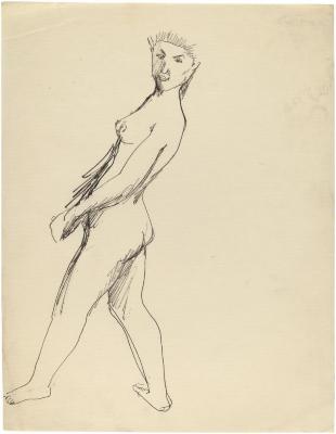 [Standing female nude]