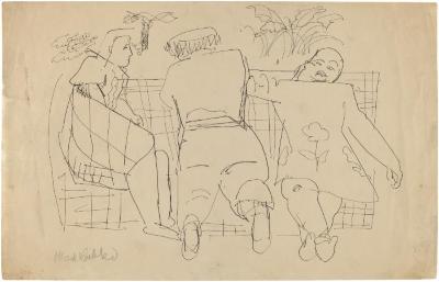 [Three figures in outdoor setting]