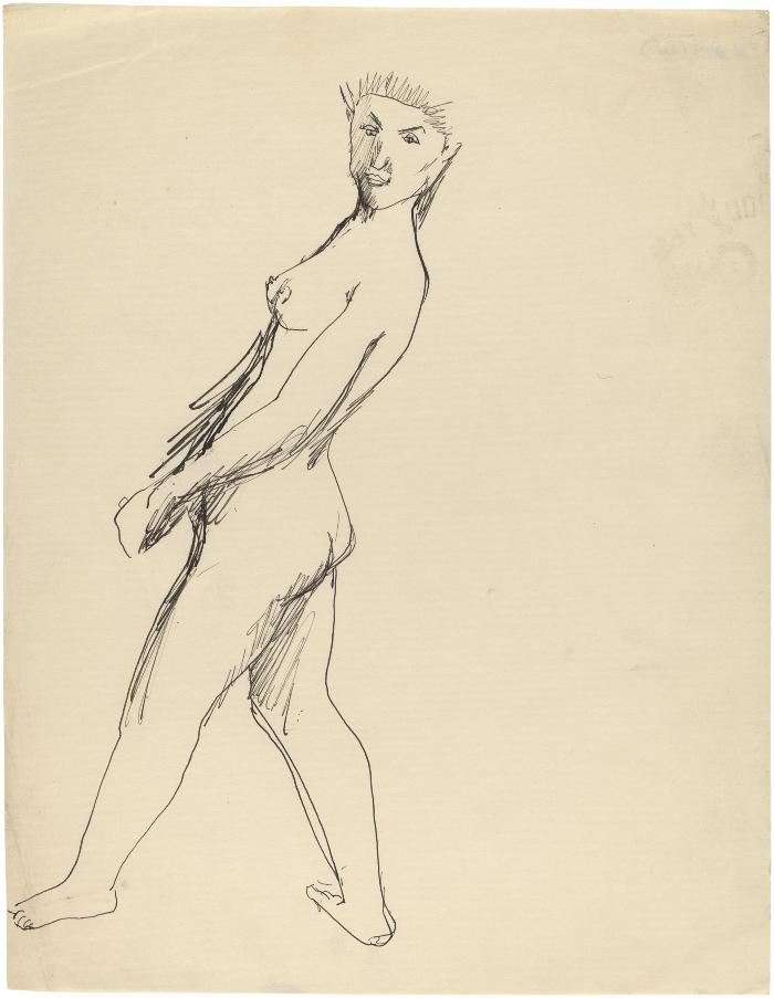 [Standing female nude]