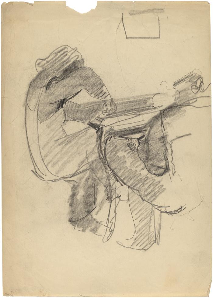 [Two figures seated at table]