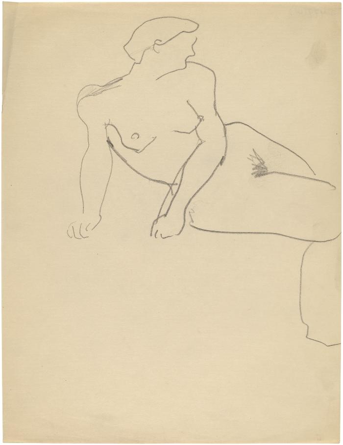 [Seated female nude]
