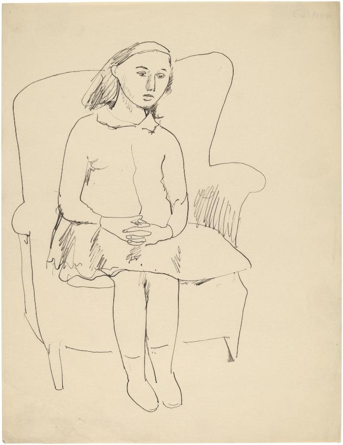 [Woman in armchair]