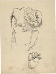 [Head of a woman, two studies]
