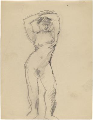 [Standing female nude]