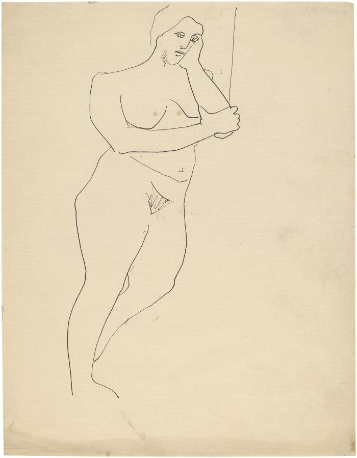 [Standing female nude]