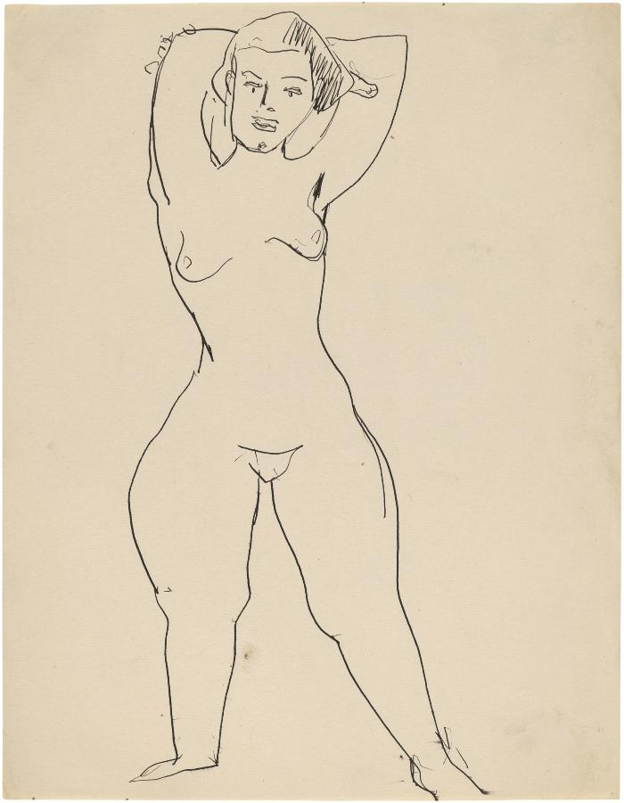 [Standing female nude]