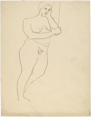 [Standing female nude]