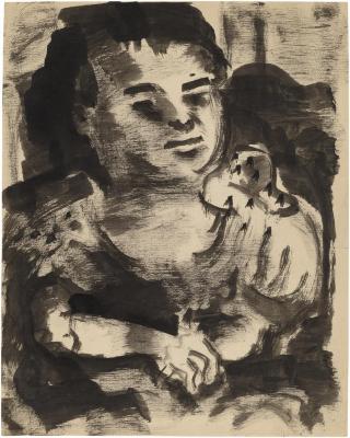 [Seated young woman]