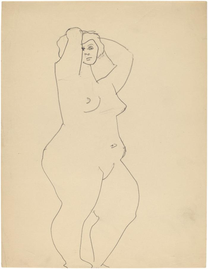 [Standing female nude]