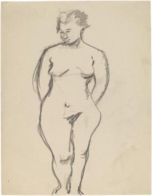 [Standing female nude]
