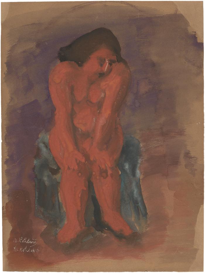 [Seated female nude]