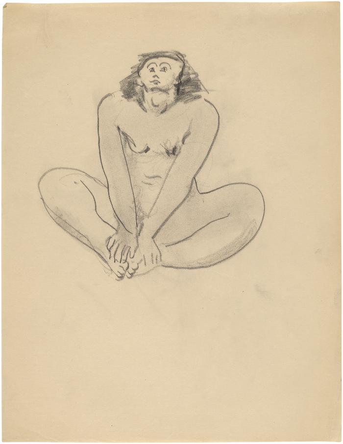 [Seated female nude]