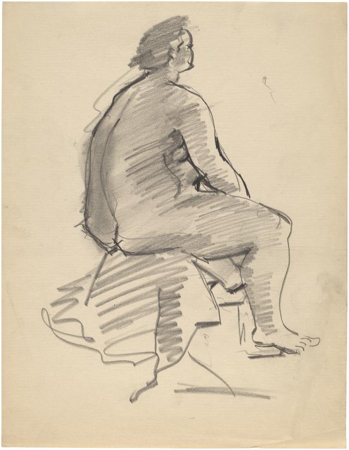 [Seated female nude]