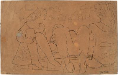 [Figures in a landscape]