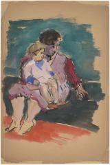 [Seated woman and child]