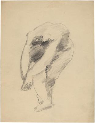 [Bending female nude]