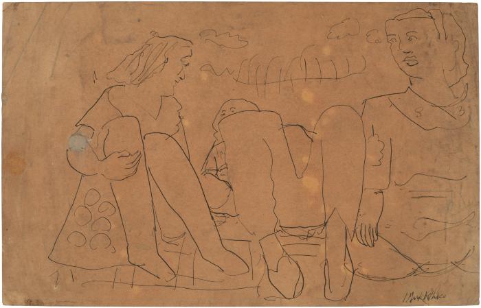 [Figures in a landscape]