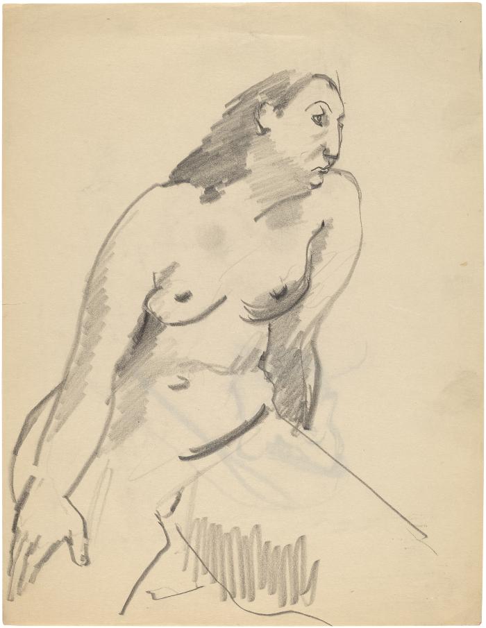 [Seated female nude]