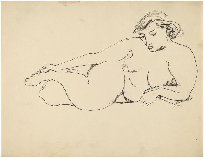 [Reclining female nude]