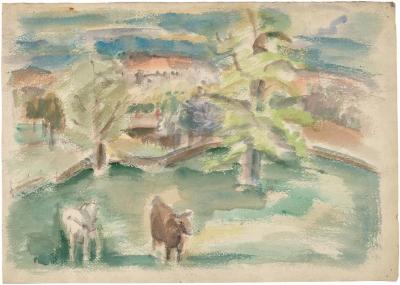 [Landscape with cows]