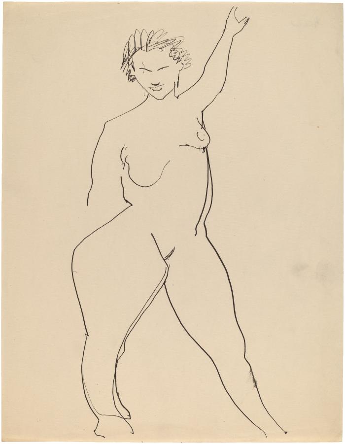 [Standing female nude]
