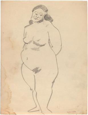 [Standing female nude]