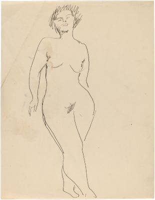 [Standing female nude]