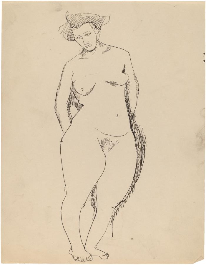 [Standing female nude]