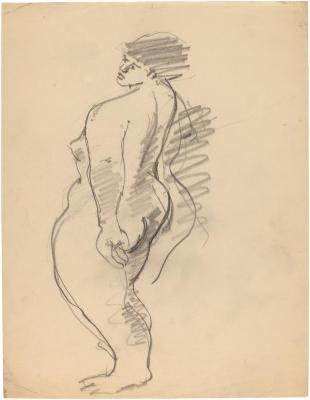 [Standing female nude]