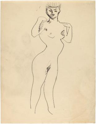 [Standing female nude]