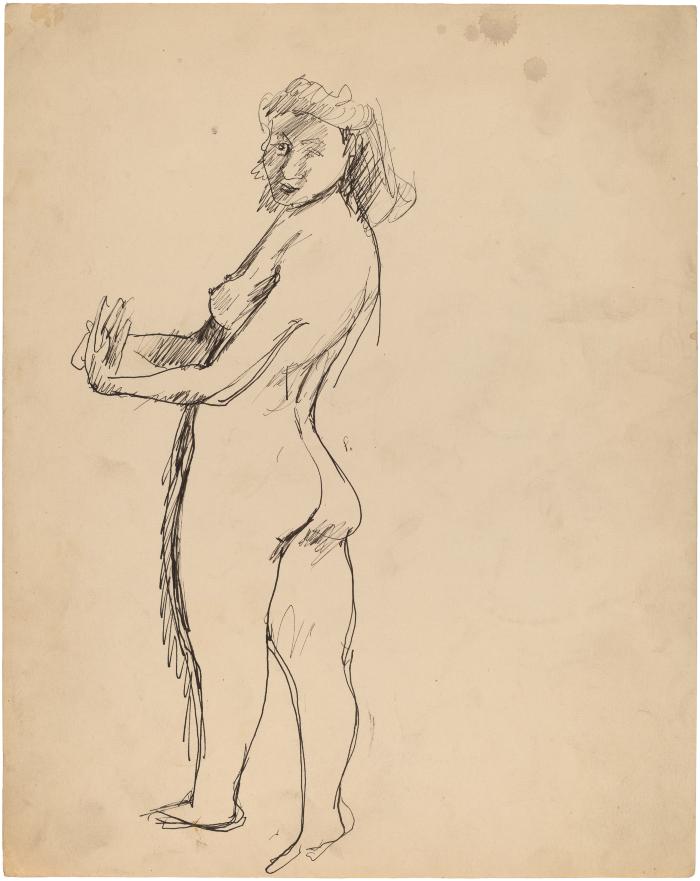 [Standing female nude]