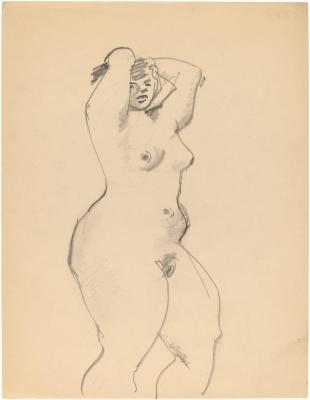[Standing female nude]