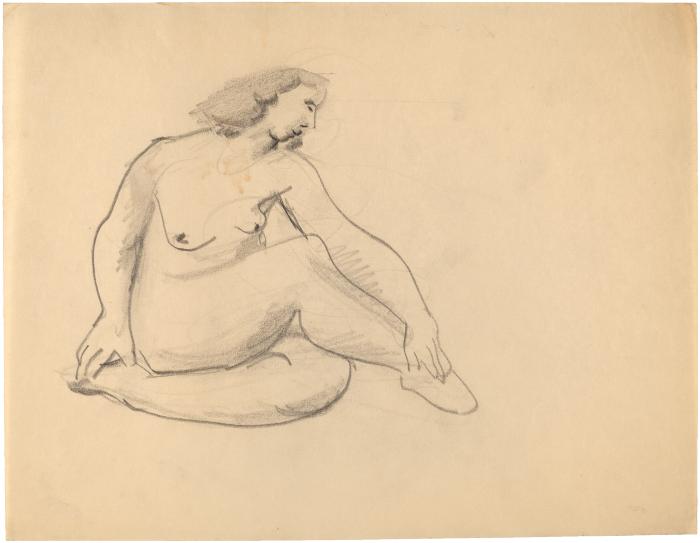 [Seated female nude]