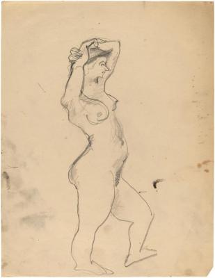 [Standing female nude]