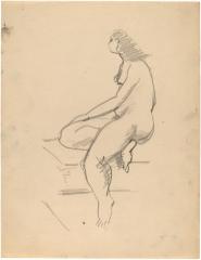 [Seated female nude]