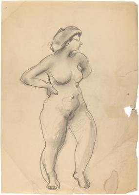 [Standing female nude]