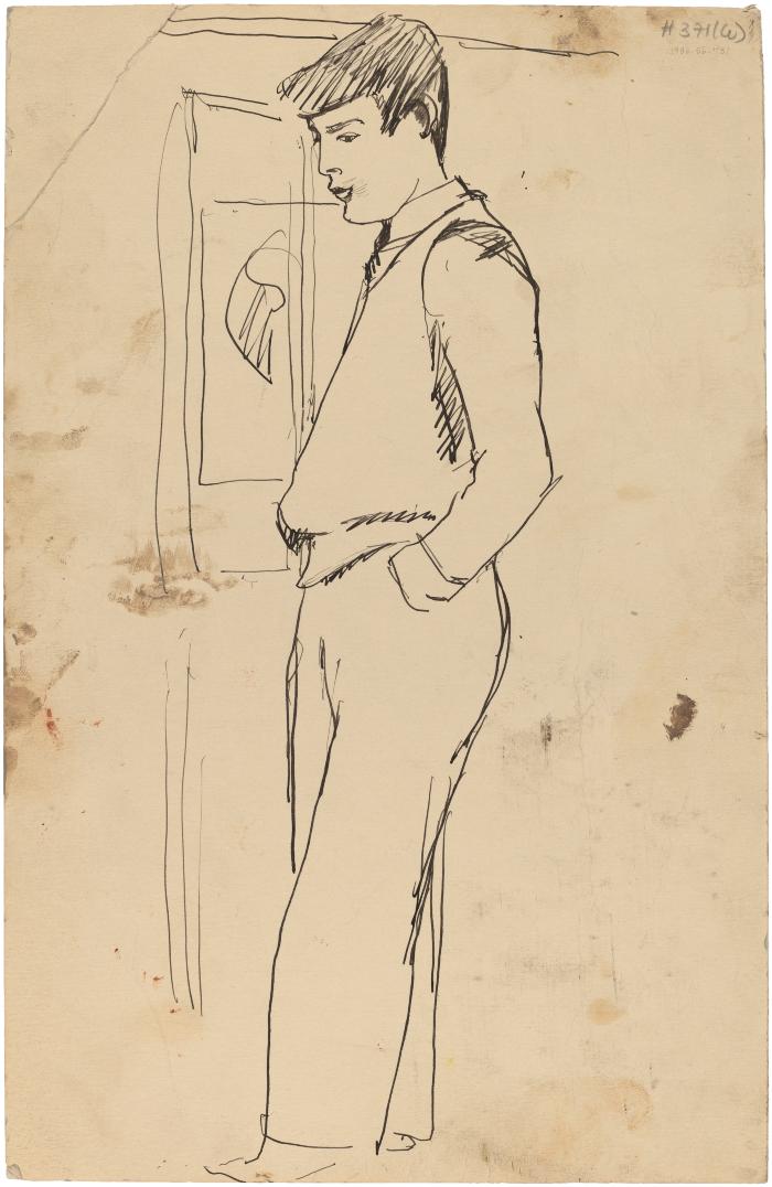 [Standing man by window]