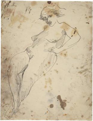 [Reclining female nude]