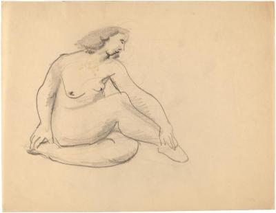[Seated female nude]